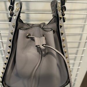 VALENTINO STUDDED GREY BAG